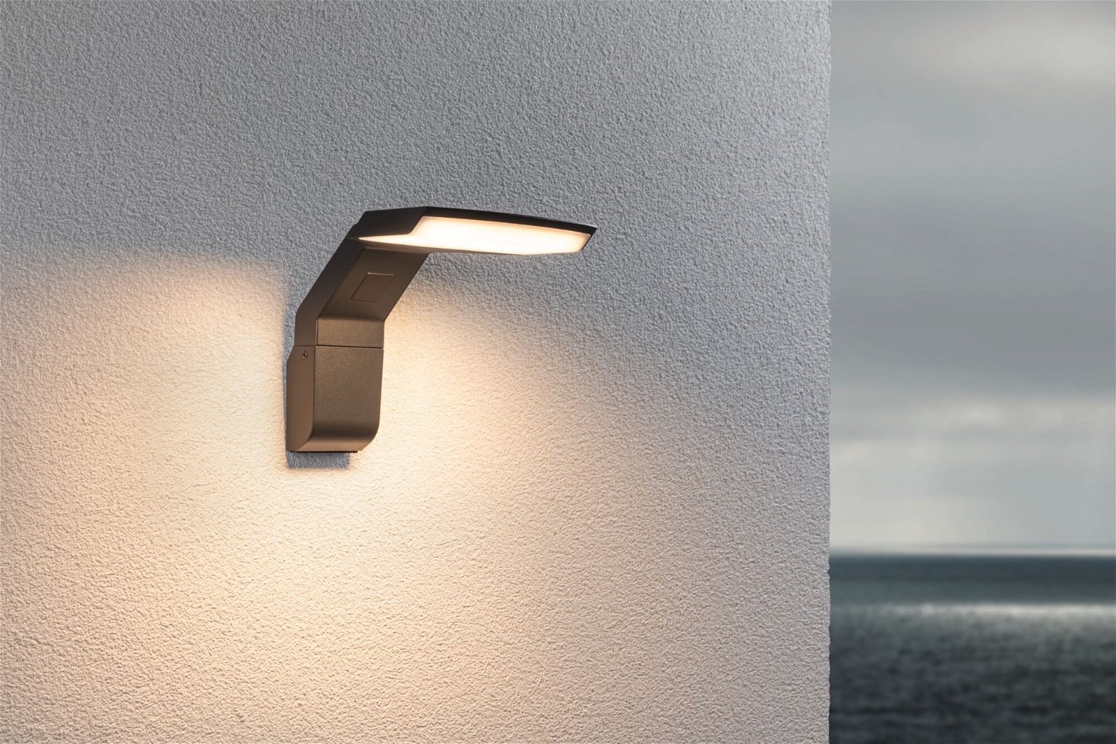 LED Exterior wall luminaire Zenera seawater resistant IP44 150x194mm 3000K 10W 700lm 230V Anthracite Metal