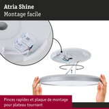 Installation facile du plafonnier LED Atria Shine en plastique blanc avec connecteurs rapides