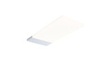 Rectangular ceiling light with white diffuser and silver aluminum frame for modern lighting design