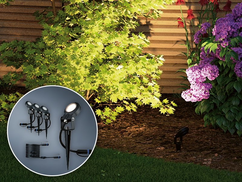 Plug V sets lighting garden 24 Shine for systems Extension & Paulmann