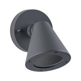 Grå aluminium væglampe med kegleformet design til moderne LED-indendørsbelysning