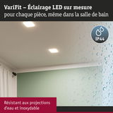 Éclairage LED blanc résistant aux éclaboussures avec indice IP44, parfait pour salle de bain