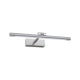 Modern LED wall light in brushed stainless steel silver for stylish room illumination