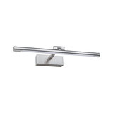 Modern LED wall light in brushed stainless steel silver for stylish room illumination