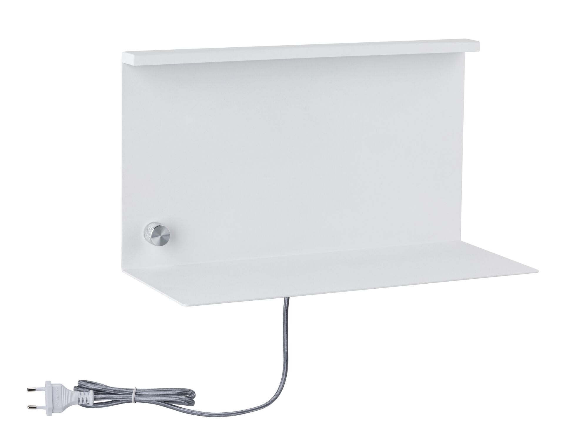 Applique murale blanche en métal avec interrupteur et câble gris pour éclairage intérieur moderne