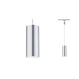 Modern cylindrical aluminum pendant light in silver for stylish indoor lighting