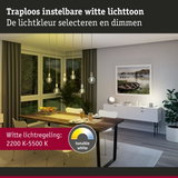 Eetkamer met dimbare witte LED-lampen en instelbare witte lichtkleur van 2200K tot 5500K