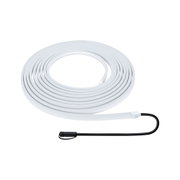 Witte flexibele LED-lichtstrip met zwarte aansluitkabel voor binnenverlichting