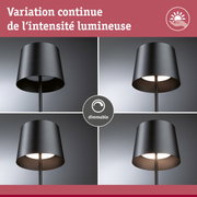 Lampadaire noir en métal dimmable avec intensité lumineuse réglable pour intérieur
