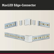MaxLED Edge-Connector aus weißem Kunststoff für LED-Streifen-Verbindung und Beleuchtungssysteme