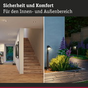 Moderne Innenbeleuchtung mit Einbaustrahlern und Außenbeleuchtung im Garten für Sicherheit und Komfort