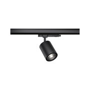 Schwarzer LED-Spot aus Metall mit schwenkbarem Kopf für flexible Beleuchtung im Innenraum
