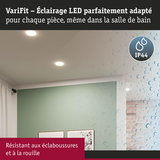 Éclairage LED encastré avec indice IP44, résistant aux éclaboussures et à la rouille pour salle de bain
