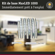Kit de bande LED MaxLED 1000 lumière blanc chaud avec alimentation et câbles pour éclairage intérieur