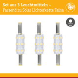 Set aus 3 LED-Leuchtmitteln in neutralweiß passend zur Solar Lichterkette Taina für Außenbeleuchtung