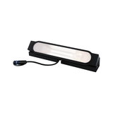 Black LED light with diffuser cover and cable connector for modern indoor lighting solutions
