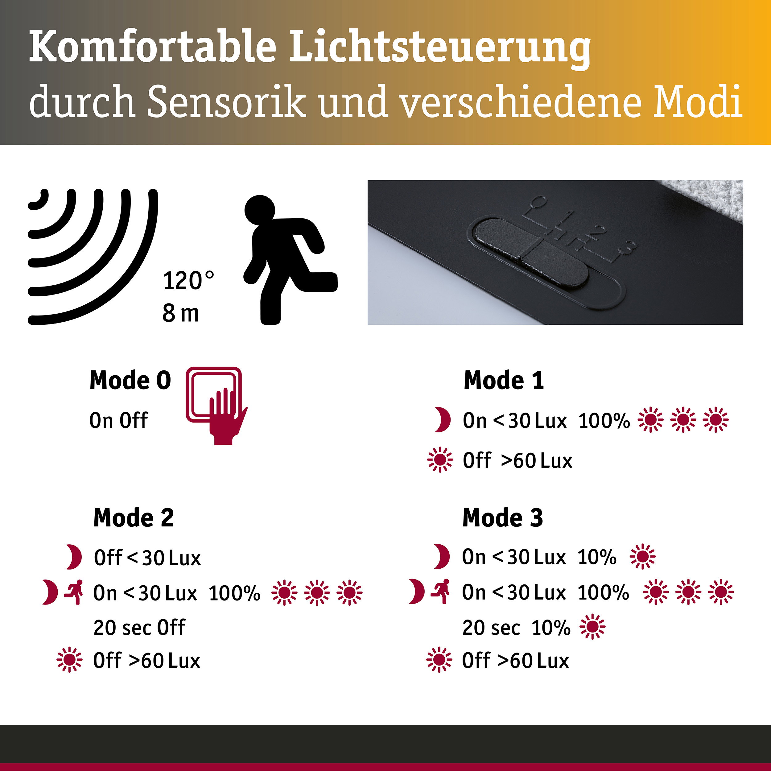 Hybrid LED Außenwandleuchte Calyne House 230V + Solar IP44 eckig 145x229mm 3000K 2,3W 230lm 230V Schwarz