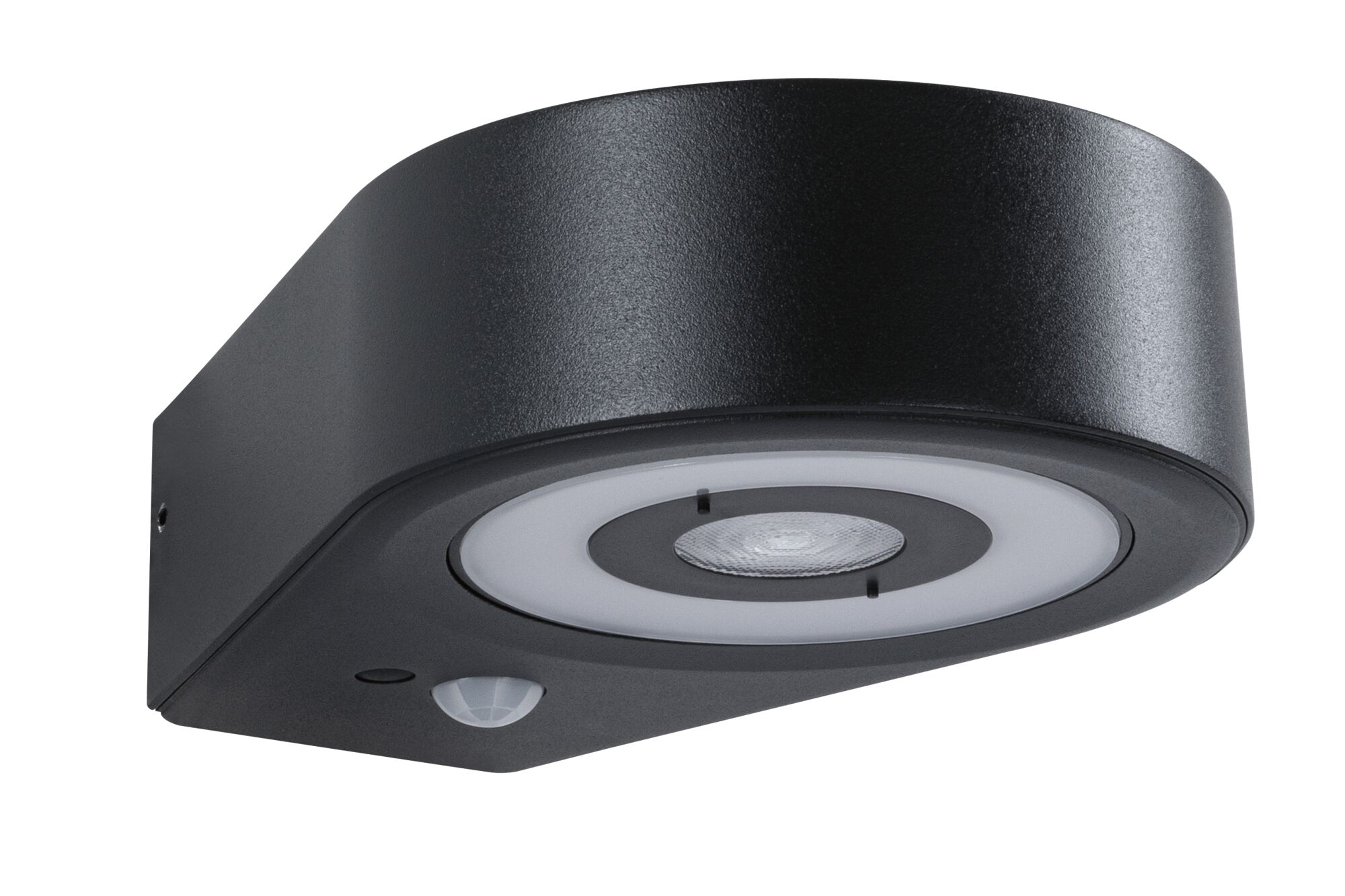 Schwarze LED-Wandleuchte aus Metall mit Bewegungsmelder für Außenbereiche und moderne Beleuchtung