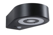 Schwarze LED-Wandleuchte aus Metall mit Bewegungsmelder für Außenbereiche und moderne Beleuchtung
