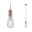 Neordic Pendant luminaire Haldis E27 max. 60W Copper dimmable Metal Pendant lamp with copper metal housing and clear bulb for modern home lighting design