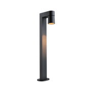 Moderner schwarzer Aluminium-Außenstrahler mit warmweißem LED-Licht für Gartenbeleuchtung