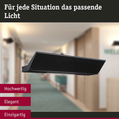 Elegante schwarze LED-Wandleuchte aus Metall für Flurbeleuchtung mit modernem Design