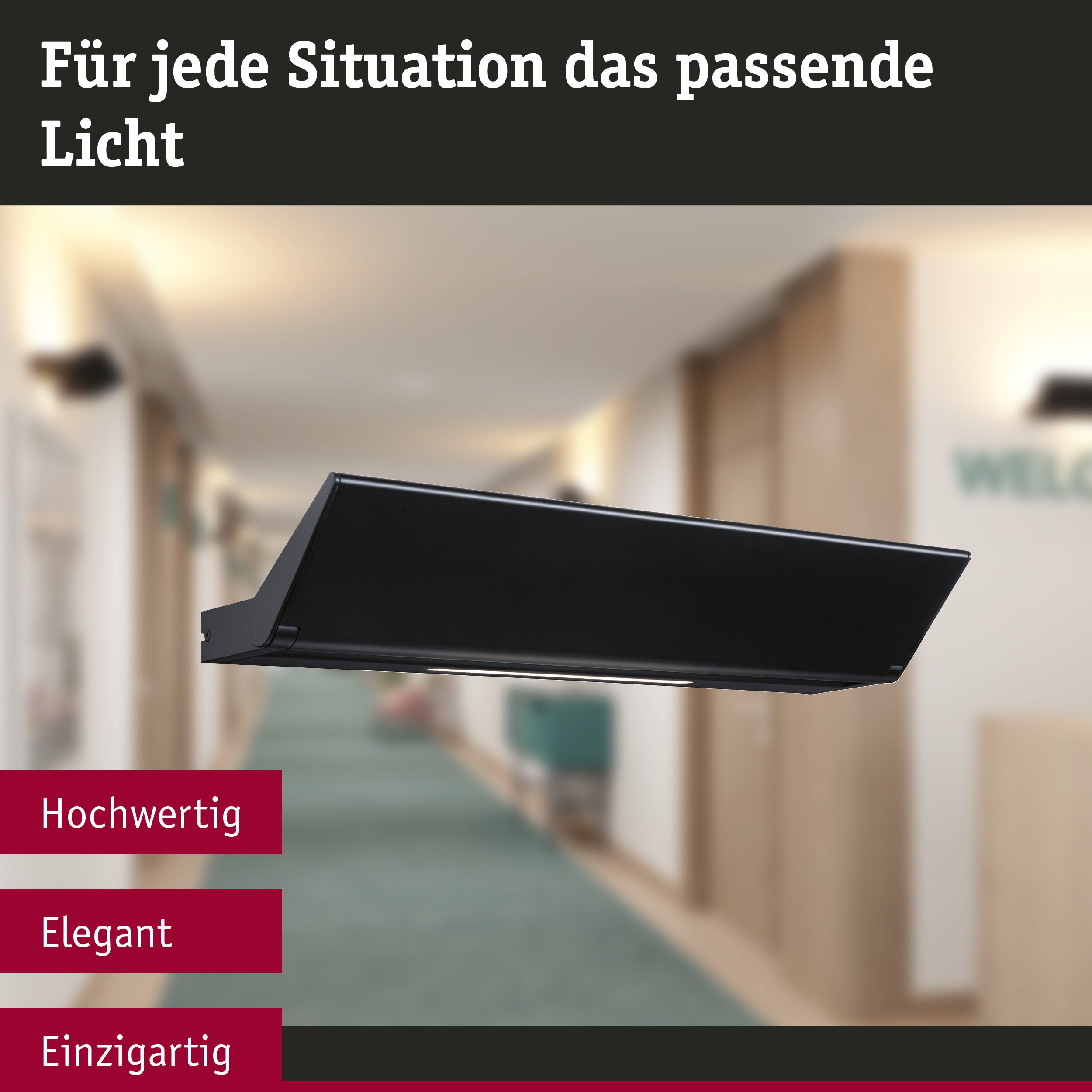 Schwarze elegante LED-Wandleuchte aus Metall für moderne Innenbeleuchtung und Flurbeleuchtung