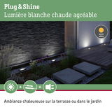 Éclairage extérieur blanc chaud encastré au sol pour terrasse et jardin chaleureux