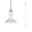 Neordic Pendant luminaire Runa GU10 max. 20W White/Grey dimmable Modern pendant light with white plastic and chrome metal for stylish room lighting