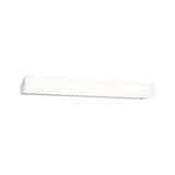 White rectangular LED wall light made of plastic for modern indoor lighting solutions