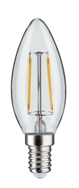 Heldere glazen LED-kaarslamp met E14-fitting, energiezuinige verlichting voor thuis