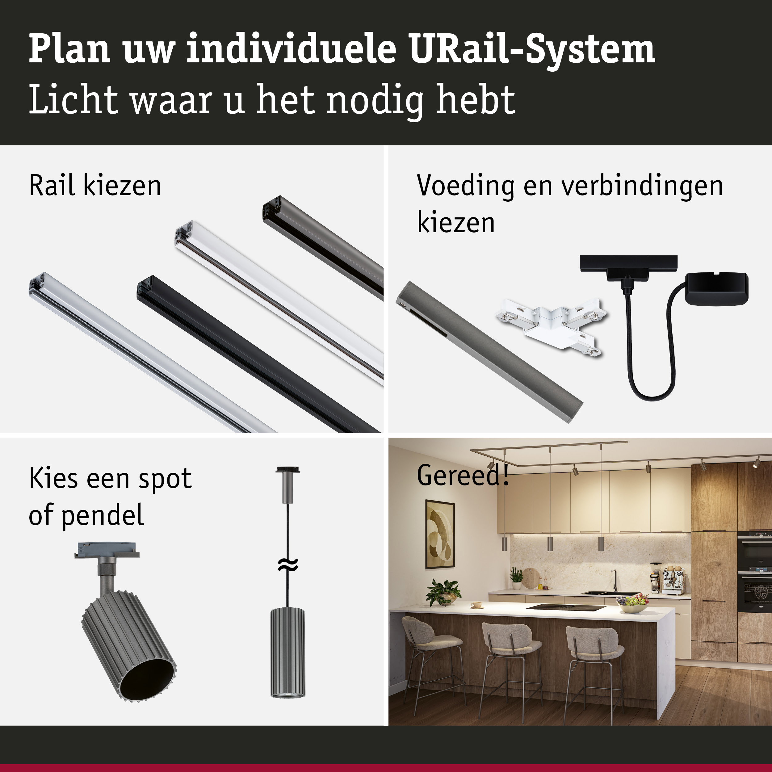 URail Pendels Lirena GU10 max. 10W 230V Titaanium