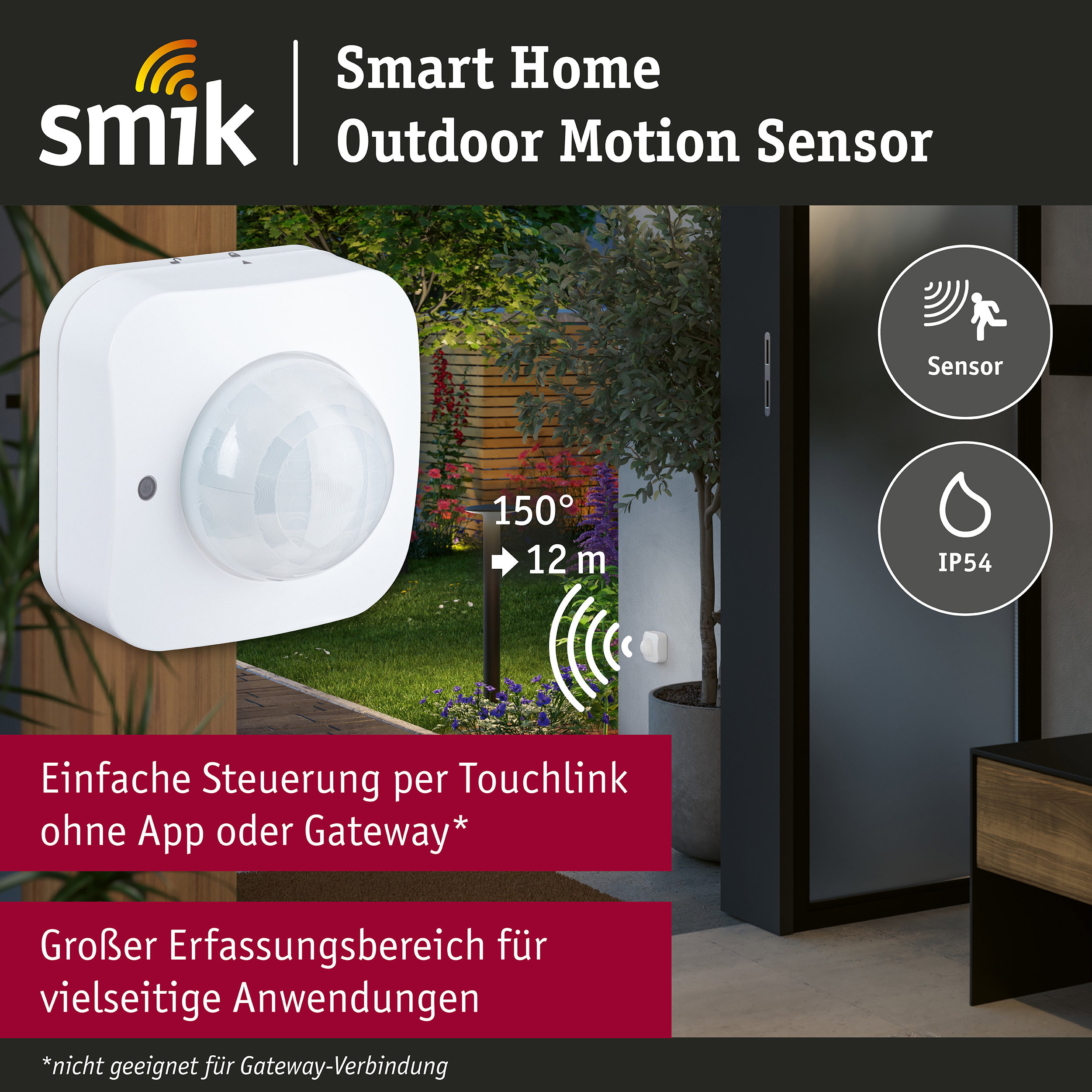 Sensor Smart Home Zigbee 3.0 Bewegungssensor Weiß
