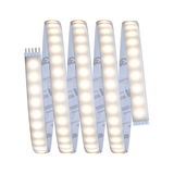 Bande LED flexible avec lumière blanc chaud et dos autocollant pour éclairage polyvalent.