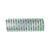Bande LED flexible avec LEDs vertes sur circuit argenté pour accents lumineux modernes