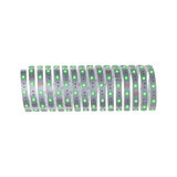 Bande LED flexible avec LEDs vertes sur circuit argenté pour accents lumineux modernes