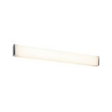 Applique murale LED fine avec verre opale et extrémités chromées pour éclairage moderne