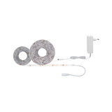 Bande LED blanche avec adaptateur, éclairage flexible pour décoration intérieure