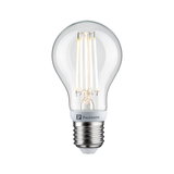Clear glass LED bulb with E27 base and visible filaments for energy-efficient lighting solutions