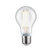 LED-Glühbirne aus klarem Glas mit E27-Fassung und sichtbaren Filamenten für energiesparende Beleuchtung