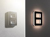 Applique murale LED rectangulaire moderne blanche et noire avec éclairage indirect pour intérieur