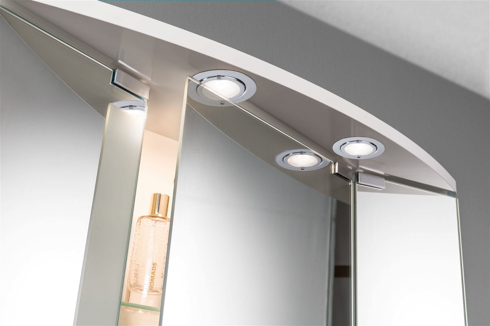 Recessed furniture luminaires Micro Line Klipp Klapp round 72mm max. 20W 12V dimmable Chrome