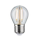 Ampoule LED classique avec verre transparent et base métallique argentée pour éclairage économique