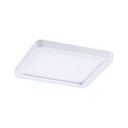 Square white LED ceiling light made of plastic for energy-efficient room lighting