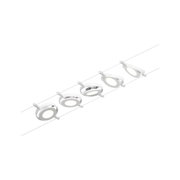 Weißer LED-Seilsystem-Strahler aus Metall mit dimmbarer Lichtquelle für moderne Raumbeleuchtung
