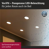 VariFit LED-Einbaustrahler mit IP44 Schutz, spritzwassergeschützt und rostfrei für Badezimmerbeleuchtung