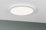 Ronde witte LED-plafondlamp met matte diffuser voor moderne en energiezuinige verlichting.