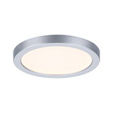 Ronde LED-plafondlamp van zilverkleurig aluminium met warm wit licht voor moderne interieurs