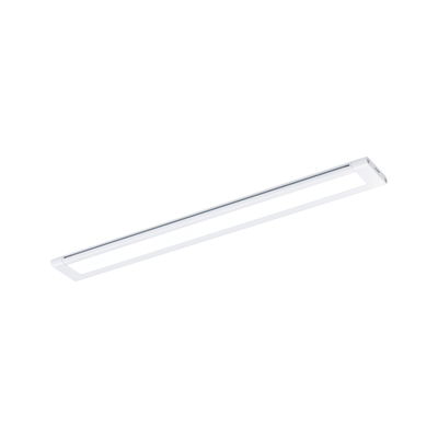 Slim white LED ceiling light made of aluminum for modern indoor and energy-saving room lighting