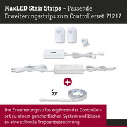 MaxLED Stair Strips Erweiterungsset mit weißen LED-Streifen und Steuergerät für stilvolle Treppenbeleuchtung